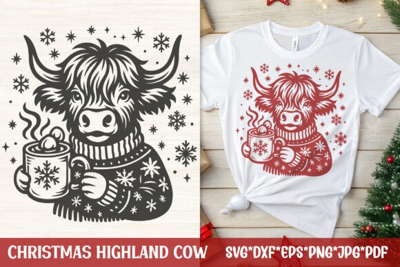 A Designer’s Take on Highland Cow Cocoa Graphics for Crafts