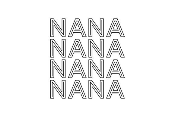 A Retro Nana SVG Sublimation Asset for Crafts and Graphics