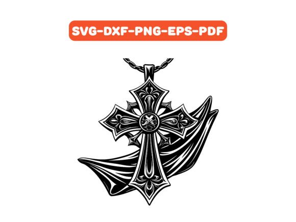 Crafting Elegance: A Cross Pendant SVG for Graphics and Crafts