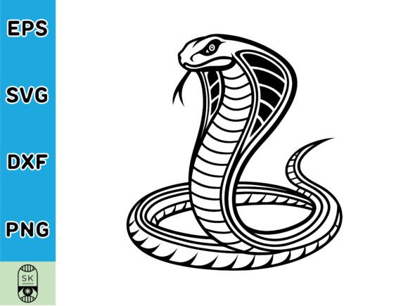 Elegant Cobra Graphics for Crafts & Premium Brands