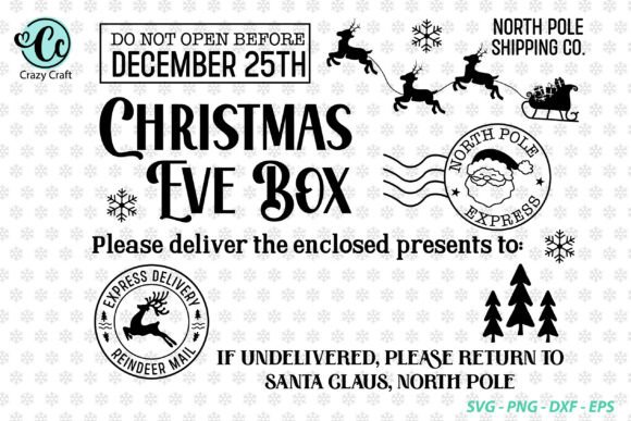 Santa Gift Box SVG Graphics for Craft Businesses